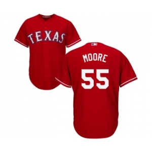 Men's Majestic Texas Rangers #55 Matt Moore Replica Red Alternate Cool Base MLB Jersey