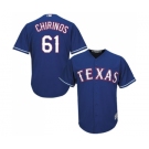 Men's Majestic Texas Rangers #61 Robinson Chirinos Replica Royal Blue Alternate 2 Cool Base MLB Jersey