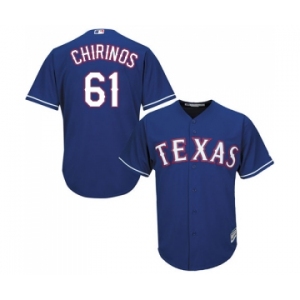 Men's Majestic Texas Rangers #61 Robinson Chirinos Replica Royal Blue Alternate 2 Cool Base MLB Jersey