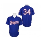 Men's Mitchell and Ness 1989 Texas Rangers #34 Nolan Ryan Authentic Royal Blue Throwback MLB Jersey