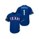 Men's Texas Rangers #1 Elvis Andrus 2017 Spring Training Cool Base Stitched MLB Jersey