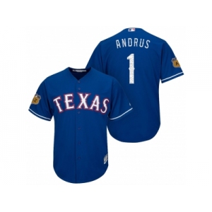 Men's Texas Rangers #1 Elvis Andrus 2017 Spring Training Cool Base Stitched MLB Jersey