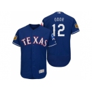 Men's Texas Rangers #12 Rougned Odor 2017 Spring Training Flex Base Authentic Collection Stitched Baseball Jersey