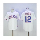 Men's Texas Rangers #12 Rougned Odor Majestic White Player Authentic Jersey