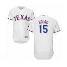 Men's Texas Rangers #15 Nick Solak White Home Flex Base Authentic Collection Baseball Player Jersey