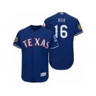 Men's Texas Rangers #16 Ryan Rua 2017 Spring Training Flex Base Authentic Collection Stitched Baseball Jersey