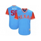 Men's Texas Rangers Alex Claudio #58 Alex Majestic Light Blue 2017 Players Weekend Authentic Jersey