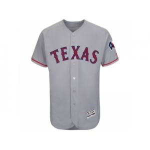 Men's Texas Rangers Blank Grey Stitched 2016 Fashion Stars & Stripes Flex Base Baseball Jersey