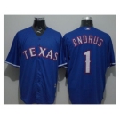 Texas Rangers #1 Elvis Andrus Blue New Cool Base Stitched Baseball Jersey