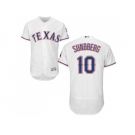 Texas Rangers #10 Jim Sundberg White Flexbase Authentic Collection Stitched MLB Jersey