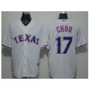 Texas Rangers #17 Shin-Soo Choo White New Cool Base Stitched Baseball Jersey