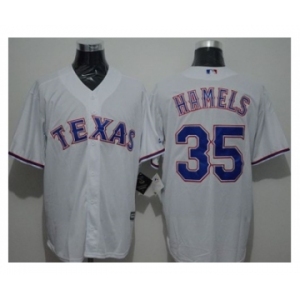 Texas Rangers #35 Cole Hamels White New Cool Base Stitched Baseball Jersey