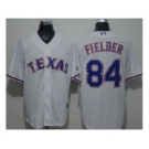 Texas Rangers #84 Prince Fielder White New Cool Base Stitched Baseball Jersey