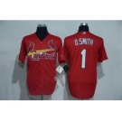 Men St. Louis Cardinals #1 Ozzie Smith Majestic Red Cool Base Player Jersey