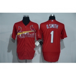 Men St. Louis Cardinals #1 Ozzie Smith Majestic Red Cool Base Player Jersey