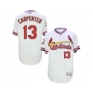 Men St. Louis Cardinals #13 matt carpenter Majestic White Flexbase Authentic Cooperstown Collection Player Jersey