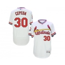 Men St. Louis Cardinals #30 Orlando Cepeda Majestic White Flexbase Authentic Cooperstown Collection Player Jersey