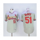 Men St. Louis Cardinals #51 Willie McGee Majestic Grey Flexbase Authentic Cooperstown Collection Player Jersey