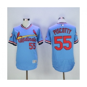 Men St. Louis Cardinals #55 Stephen Piscotty Majestic Blue Flexbase Authentic Cooperstown Collection Player Jersey