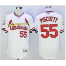 Men St. Louis Cardinals #55 stephen piscotty Majestic White Flexbase Authentic Cooperstown Collection Player Jersey