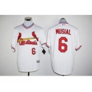 Men St. Louis Cardinals #6 Stan Musial Majestic White Cool Base Cooperstown Player Jersey