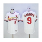 Men St. Louis Cardinals #9 Enos Slaughter Majestic White Flexbase Authentic Cooperstown Collection Player Jersey