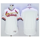 Men St. Louis Cardinals Blank Majestic White Flexbase Authentic Cooperstown Collection Jersey