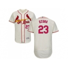 Men St.Louis Cardinals #23 Marcell Ozuna Cream Flexbase Authentic Collection Stitched MLB Jersey