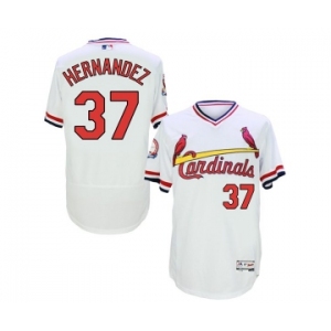 Men St.Louis Cardinals #37 Keith Hernandez Majestic White Flexbase Authentic Cooperstown Collection Player Jersey