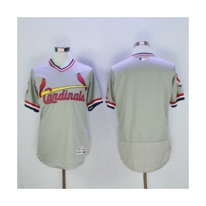Men St.Louis Cardinals Blank Majestic Grey Flexbase Authentic Cooperstown Collection Jersey