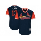 Men's 2017 Little League World Series Cardinals #13 Matt Carpenter Carp Navy Jersey