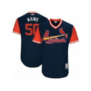 Men's 2017 Little League World Series Cardinals #50 Adam Wainwright Waino Navy Jersey