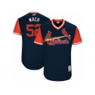 Men's 2017 Little League World Series Cardinals #52 Michael Wacha Wach Navy Jersey
