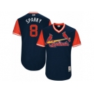 Men's 2017 Little League World Series Cardinals #8 Mike Leake Sparky Navy Jersey
