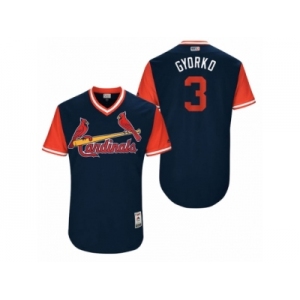 Men's 2017 Little League World Series Cardinals Jedd Gyorko #3 Gyorko Navy Jersey