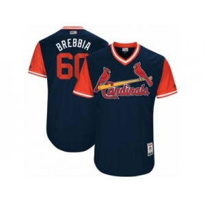 Men's 2017 Little League World Series Cardinals John Brebbia #60 Brebbia Navy Jersey