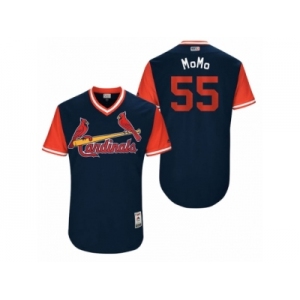 Men's 2017 Little League World Series Cardinals Stephen Piscotty #55 MoMo Navy Jersey
