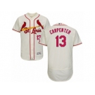 Men's Majestic St. Louis Cardinals #13 Matt Carpenter Cream Flexbase Authentic Collection MLB Jersey