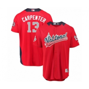 Men's Majestic St. Louis Cardinals #13 Matt Carpenter Game Red National League 2018 MLB All-Star MLB Jersey