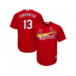 Men's Majestic St. Louis Cardinals #13 Matt Carpenter Replica Red Cool Base MLB Jersey