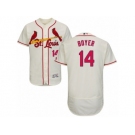 Men's Majestic St. Louis Cardinals #14 Ken Boyer Cream Flexbase Authentic Collection MLB Jersey