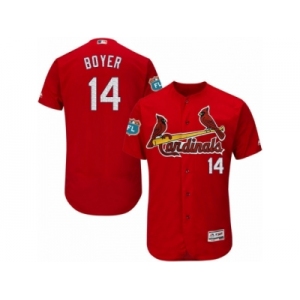 Men's Majestic St. Louis Cardinals #14 Ken Boyer Red Flexbase Authentic Collection MLB Jersey