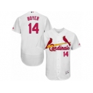Men's Majestic St. Louis Cardinals #14 Ken Boyer White Flexbase Authentic Collection MLB Jersey