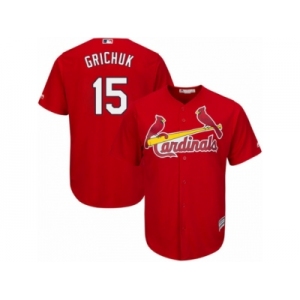 Men's Majestic St. Louis Cardinals #15 Randal Grichuk Replica Red Alternate Cool Base MLB Jersey