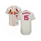 Men's Majestic St. Louis Cardinals #15 Tim McCarver Cream Flexbase Authentic Collection MLB Jersey
