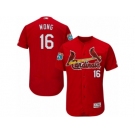 Men's Majestic St. Louis Cardinals #16 Kolten Wong Red Flexbase Authentic Collection MLB Jersey