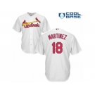 Men's Majestic St. Louis Cardinals #18 Carlos Martinez Authentic White Home Cool Base MLB Jersey