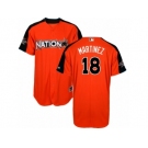 Men's Majestic St. Louis Cardinals #18 Carlos Martinez Replica Orange National League 2017 MLB All-Star MLB Jersey