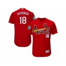 Men's Majestic St. Louis Cardinals #18 Mike Shannon Red Flexbase Authentic Collection MLB Jersey