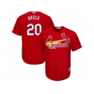 Men's Majestic St. Louis Cardinals #20 Lou Brock Replica Red Alternate Cool Base MLB Jersey